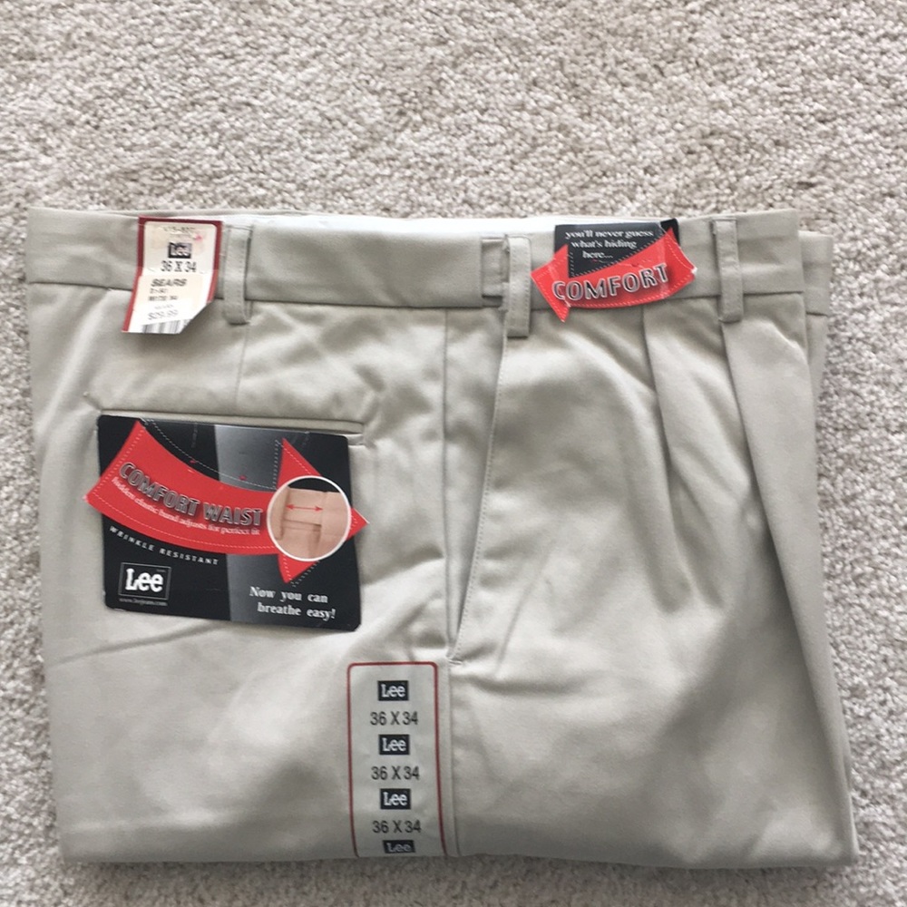 Men’s Lee Comfort Waist Pants Wrinkle Resistant